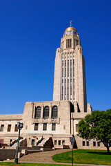 The State Capitol Building at Lincoln Nebraska NE USA