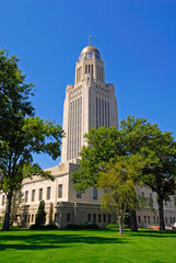 The State Capitol Building at Lincoln Nebraska NE USA