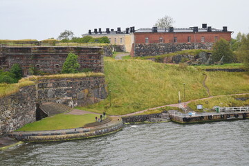 Fototapeta premium View of Fortress of Suomenlinna in Helsinki, Finland 