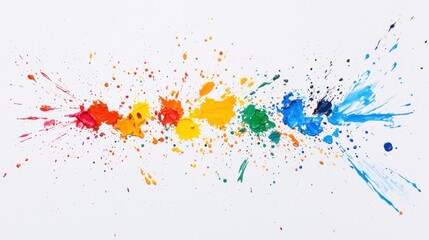 Vibrant color splash on artists palette for creative spring design