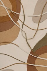 Modern Abstract Canvas Art in Neutral Earthy Tones