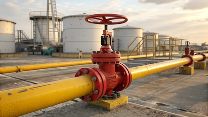 Gas Processing Facility with Pipeline Infrastructure and Equipment