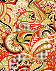 Geometric Drift: Digital Abstract Allover Print