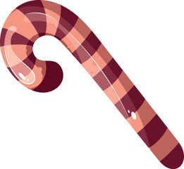 sweet pink sugar candy cane holiday vectors