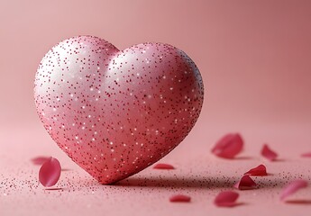 Fototapeta premium Heart adorned with delicate petals
