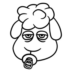 Sheep Baby Toddler Face Pacifier Child Head Lamb Design Lover Art Vector Illustration Card T-Shirt Poster Sticker Graphic Print Decorative Drawing Isolated Logo Decoration Symbol Creative Cool Style
