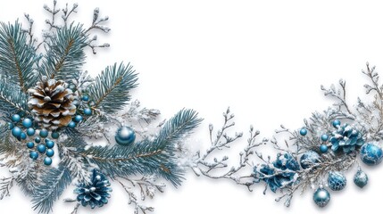 Winter border png cut out element set