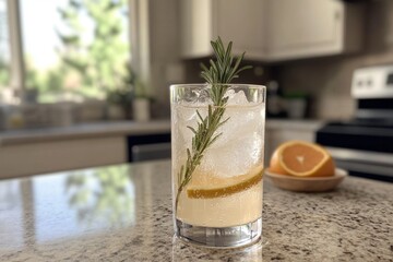 Rosemary Citrus Sparkling Drink
