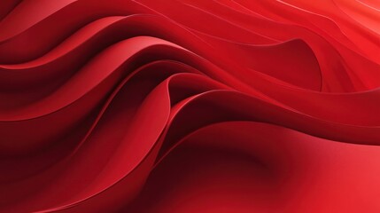 Obraz premium Abstract Red Waves: A Digital Art Piece