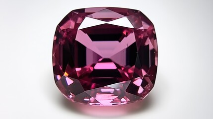 Sparkling Pink Gemstone with Brilliant Cut in Studio Lighting