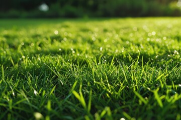 Vibrant Green Grass Field: A Beautiful Artistic Background
