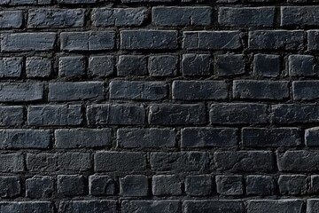 Vintage Black Brick Wall Seamless Texture Background for Grungy Wallpaper