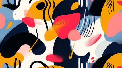 Abstract messy pattern and intriguing design artwork