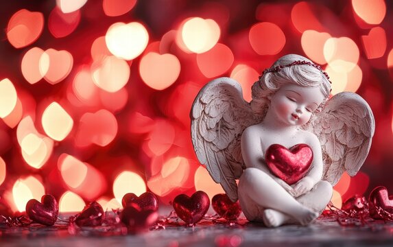 Saint Valentines Day cupidone background