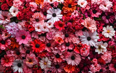 Saint Valentines Day flowers background