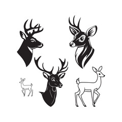 Deer head line art vector design 7 © MDROHIMUDDIN