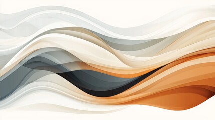 Obraz premium Abstract waves of soft colors flow seamlessly, creating a serene and modern aesthetic, ideal for backgrounds and artistic expressions.