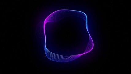 Neon futuristic Artificial Intelligence background of abstract gradient glowing lines. Virtual AI assistant and voice assistant concept. Audio waveform visualization, audio spectrum. Big data. 4k loop - Powered by Adobe