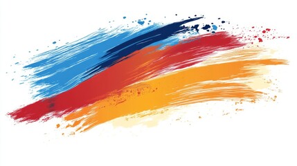 Colorful label paper brush stroke, vector illustration