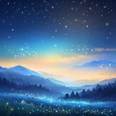 Fototapeta premium Turquoise blue and gold glitter background. Golden shiny particle lighting on dark background