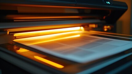 High-Resolution Printing: A Close-Up of a Large Format Printer in Action