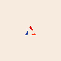 Colorful Triangle logo icon flat vector design.