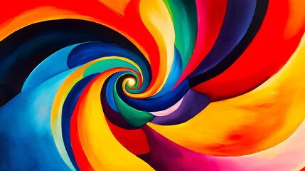 Obraz premium An abstract swirl of vibrant colors symbolizing creativity