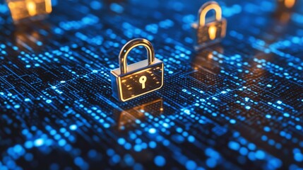 Abstract Security Policies Overlay with Bright Technology Background