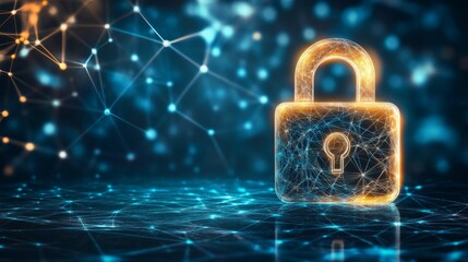 Digital Lock with Bright Light and Minimalist Background