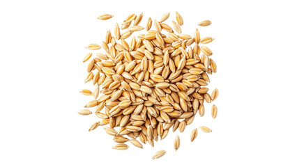 Screengrab of golden yellow millet grains on a white background, cut out