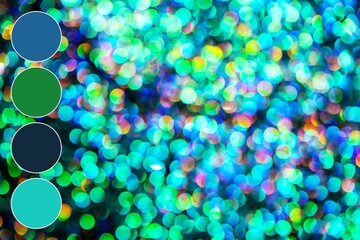 Abstract background with iridescent blurred lights. Different color patterns
