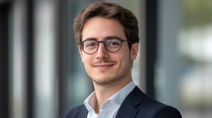 Fototapeta premium Portrait of a Confident Young Businessman