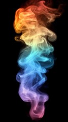 Obraz premium Colorful smoke clouds rising in a dramatic display at sunset