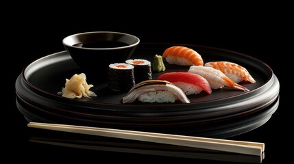 Elegant Sushi Platter: A Culinary Masterpiece