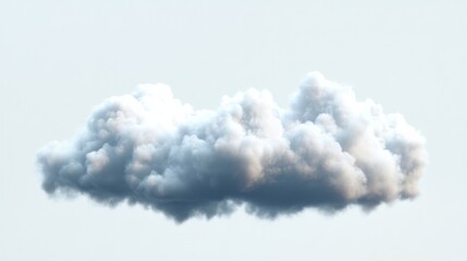 Soft Cloud Over Transparent Background