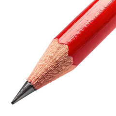 Red Pencil on Transparent Background