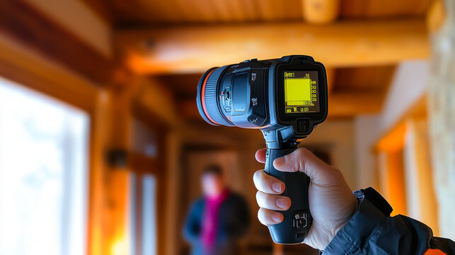 Infrared Thermovision Camera Testing Indoor Insulation and Air Quality in Home Environment