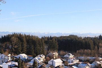 sunset over the mountains