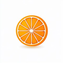 Minimalistic orange slice illustration showcasing symmetry and freshness, perfect for health, vitality, and citrus-themed designs