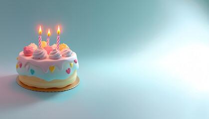 birthday cupcake with candles