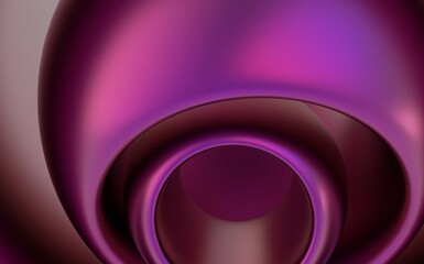3d abstract purple orb and sphere 