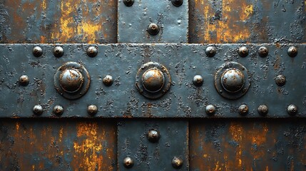 Metal Texture Rustic Industrial Rivets Pattern Background