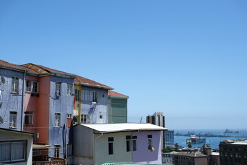 Paisagem Urbana em Valparaíso, Chile.