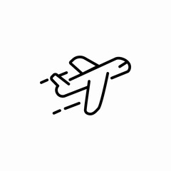 flight plane icon sign vector