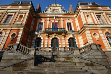 The city hall of the picturesque Saint Servan district .It was built in 1869 In an eclectic and...