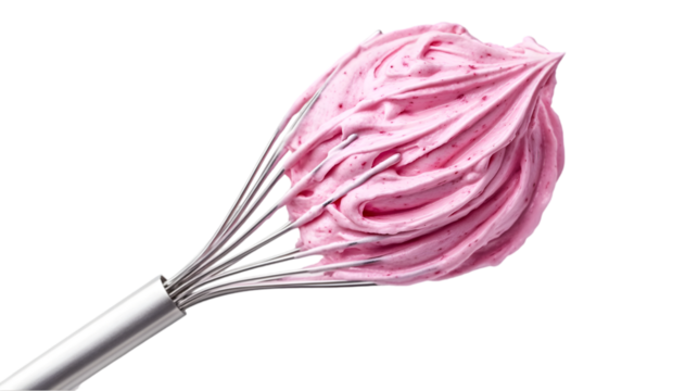 Delicious Pink Cream Swirl on Whisk  Bakery  Dessert  Food Photography