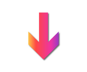 Down arrow on a white background