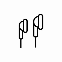 earphones music icon sign vector