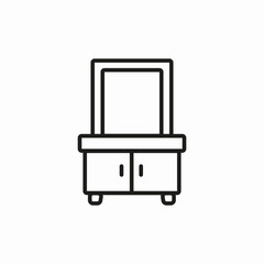 makeup desk icon sign vector