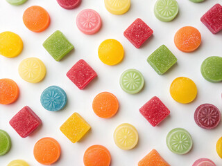 fruit jelly candies. candy, food, sweet, fruit, sugar, jelly, dessert, isolated, orange, sweets, yellow, red, colorful, white, color, green, snack, candies, marmalade, delicious, heart, confectionery,